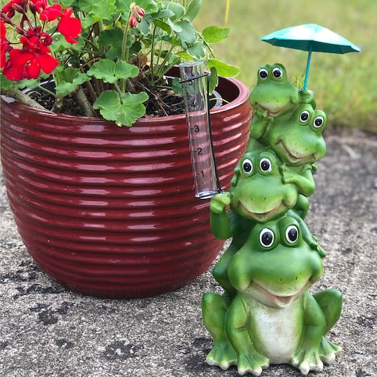 Santa's Workshop 14" Frog Rain Gauge Accent